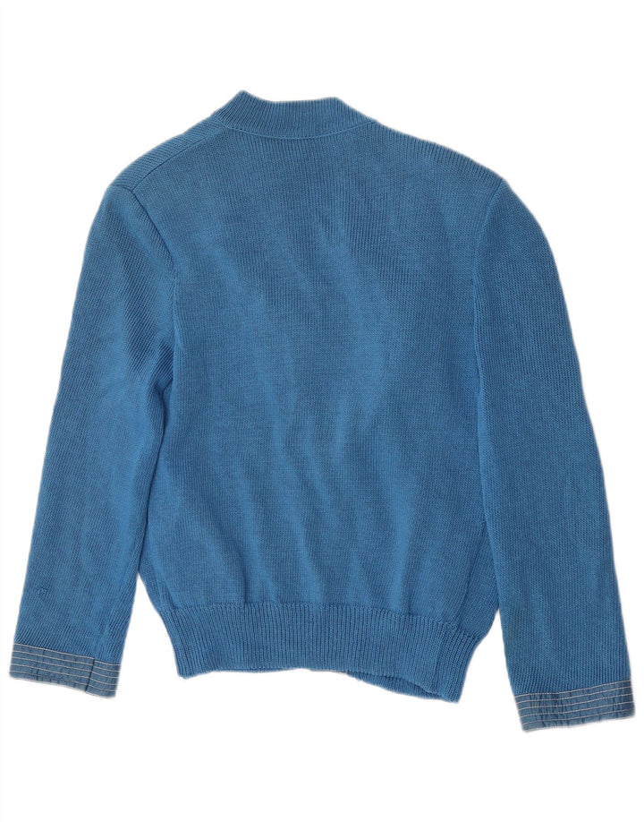 Sweter damski w stylu vintage IT 44 Średni niebieski wełniany