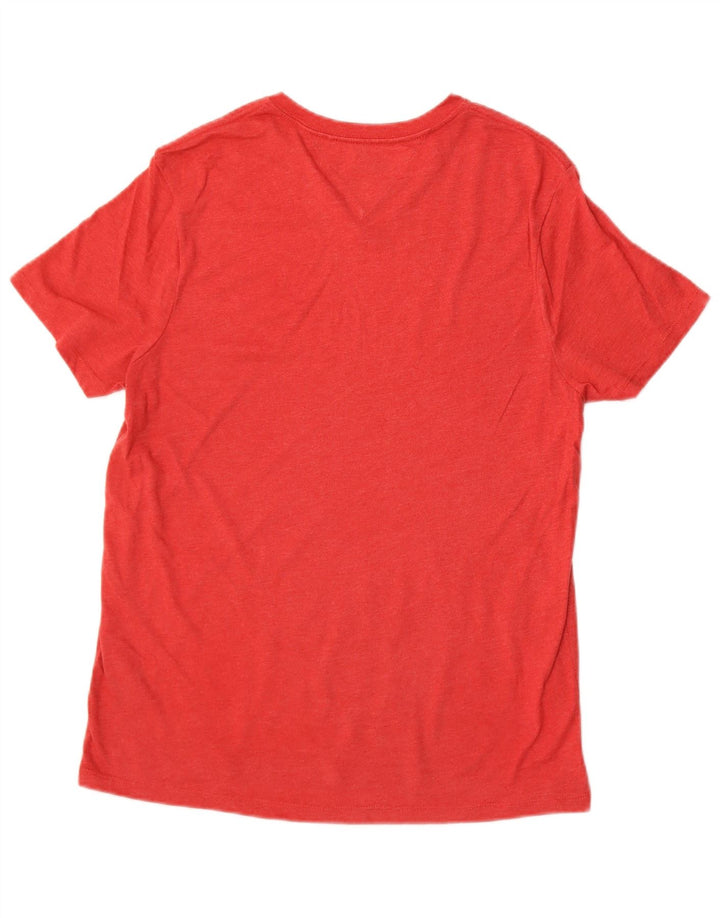 T-shirt męski Tommy Hilfiger, mały, czerwony, bawełniany