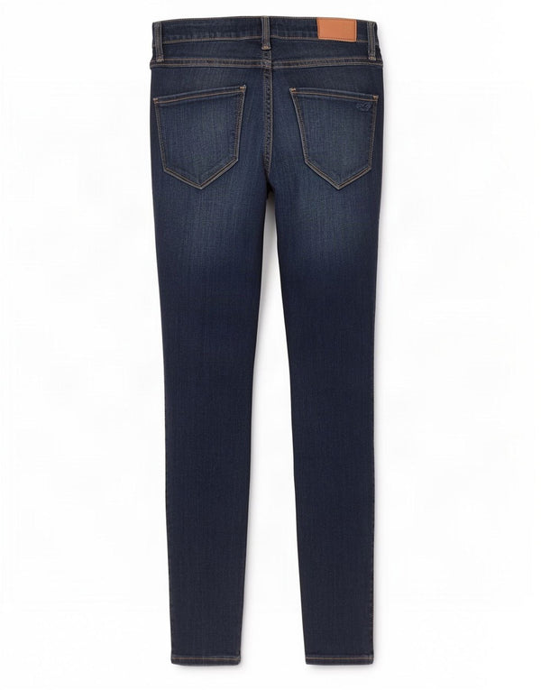 Damskie jeansy jeggingowe Hollister z wysokim stanem US 3 Small W26 L26 granatowe