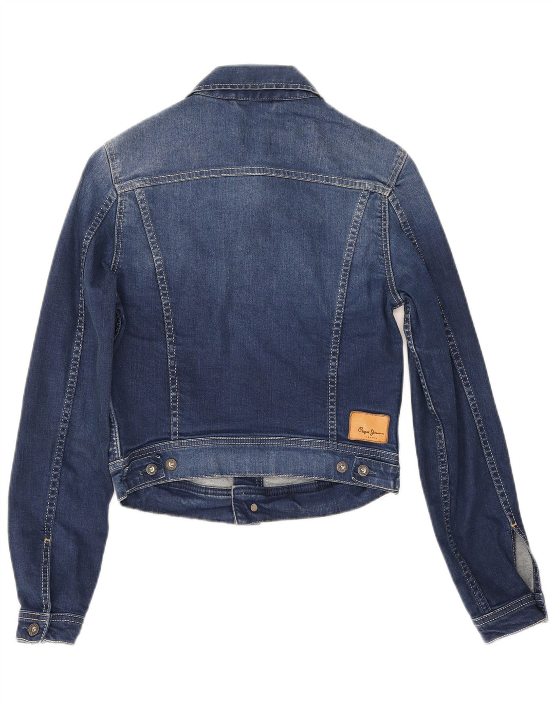 Kurtka damska PEPE Jeans Crop Denim UK 10 Mała niebieska bawełna