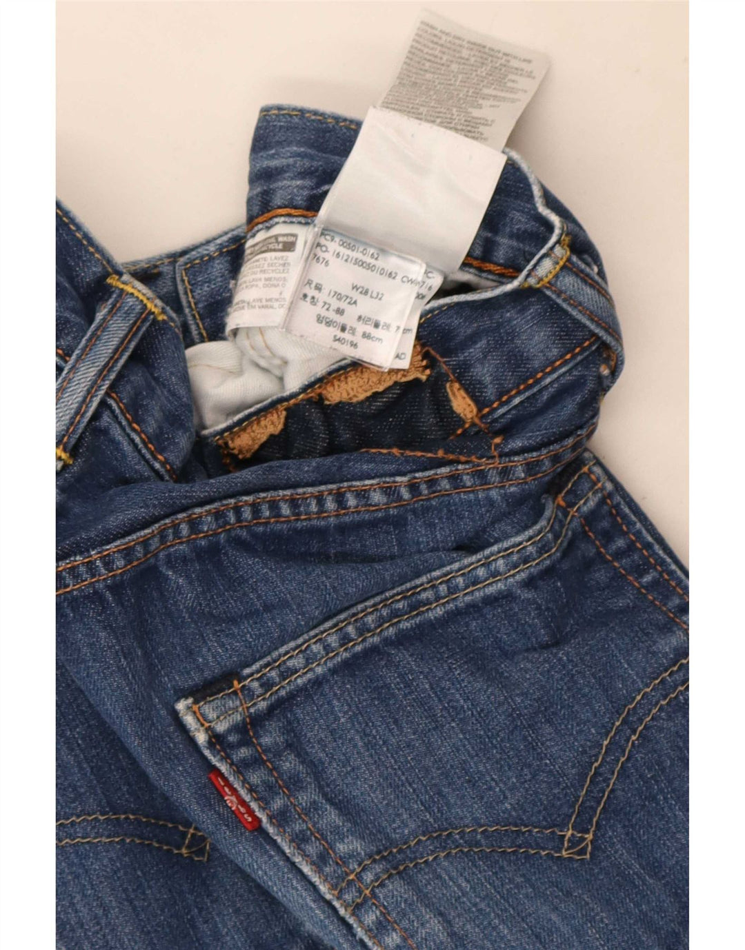 Męskie proste dżinsy Levi's W28 L32 Niebieskie bawełniane