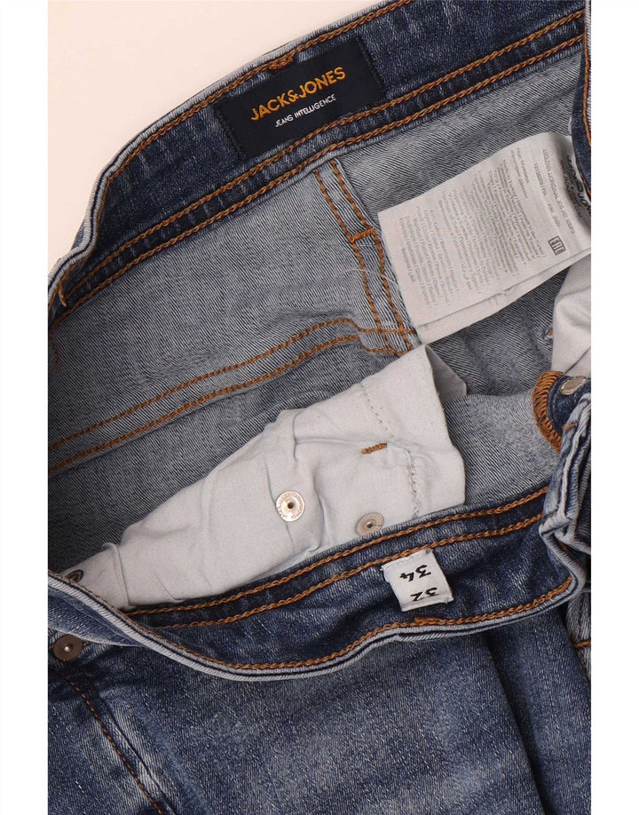 Męskie jeansy typu slim Jack & Jones W32 L34 Niebieskie, bawełniane