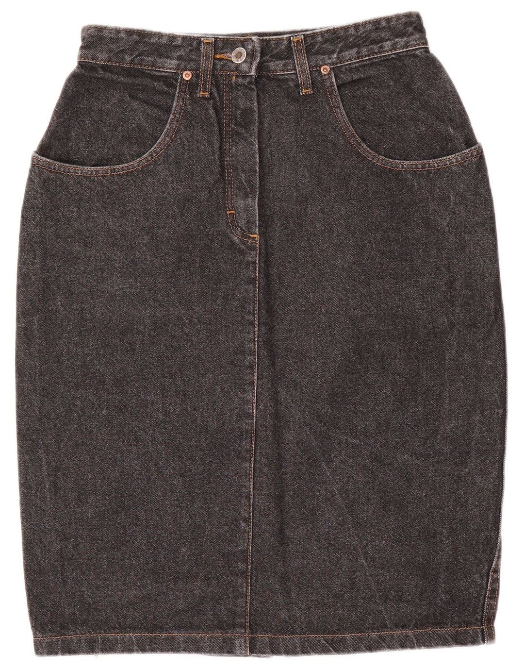 Damska spódnica dżinsowa LEE W26 L24 Czarna bawełna