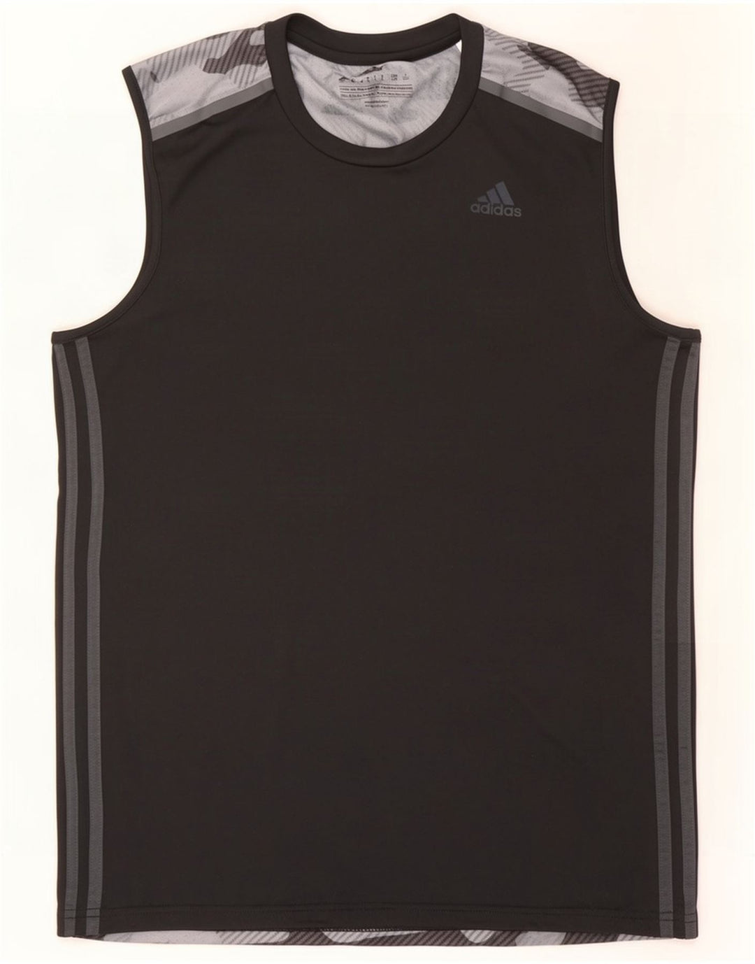 Adidas Męska kamizelka Climacool Top, duża, czarna, kamuflażowa, poliestrowa