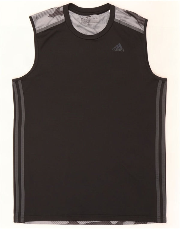 Adidas Męska kamizelka Climacool Top, duża, czarna, kamuflażowa, poliestrowa