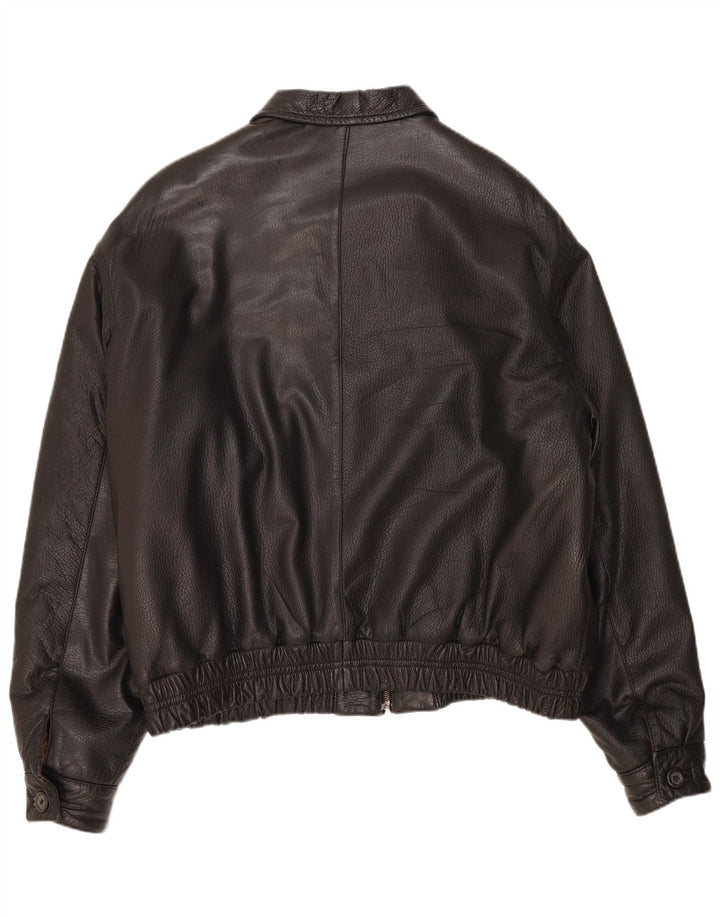 Vintage męska kurtka skórzana IT 56 3XL czarna
