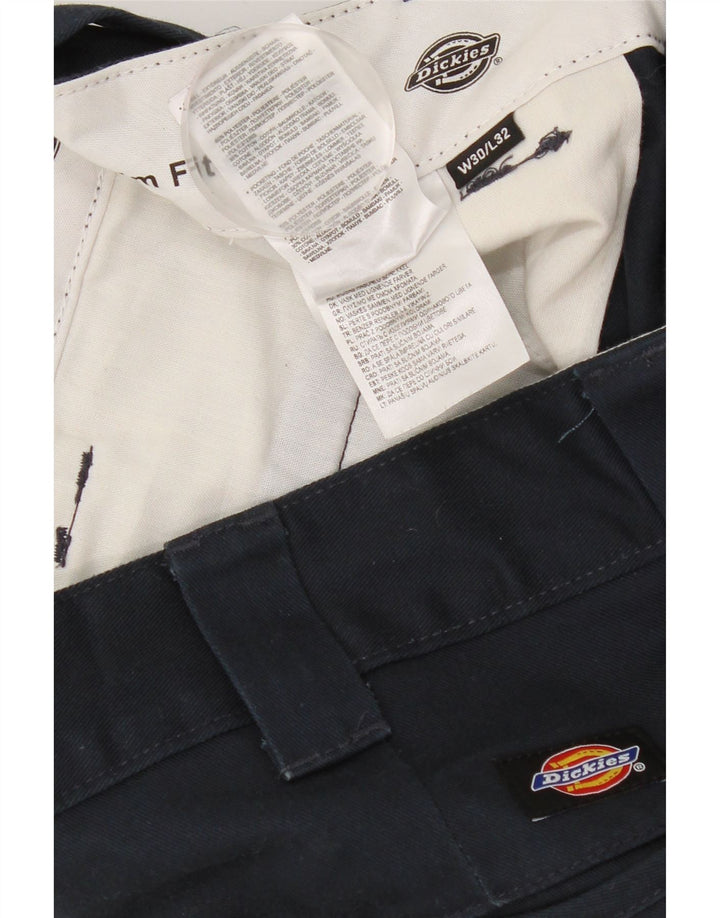 Męskie spodnie chino slim fit DICKIES W30 L26 granatowy poliester