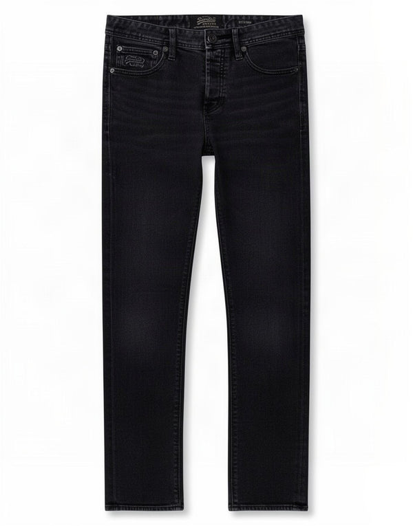 Męskie jeansy Superdry Slim Fit W32 L32, czarne, bawełniane