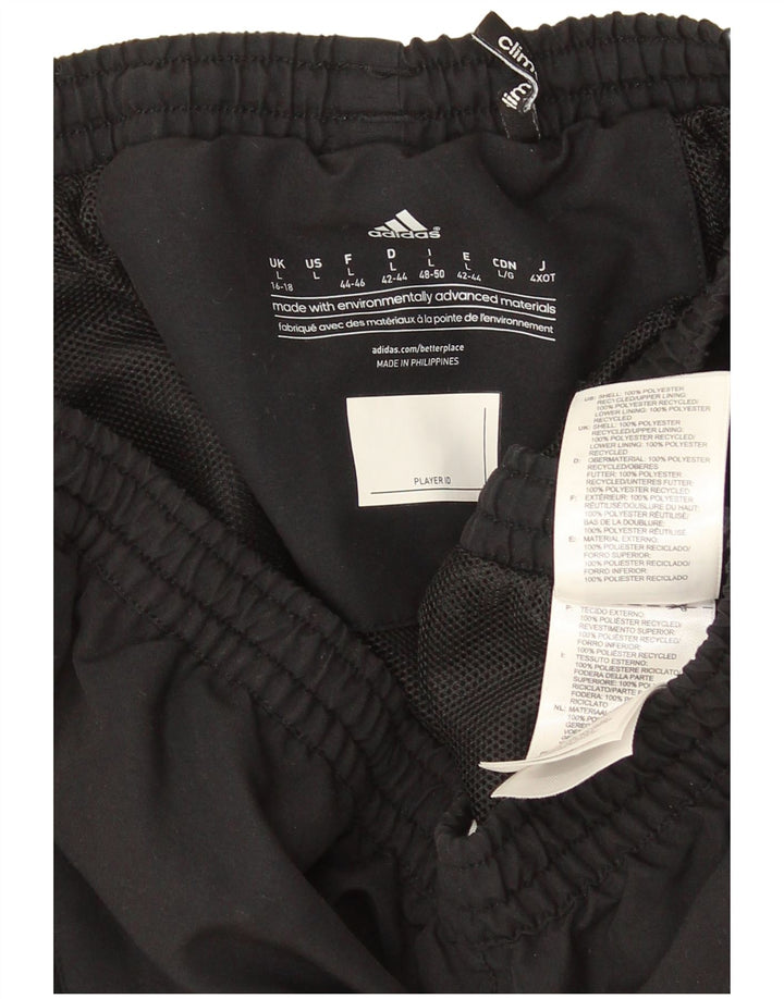 Damskie spodnie dresowe Adidas UK 16/18, duże, czarne, poliestrowe