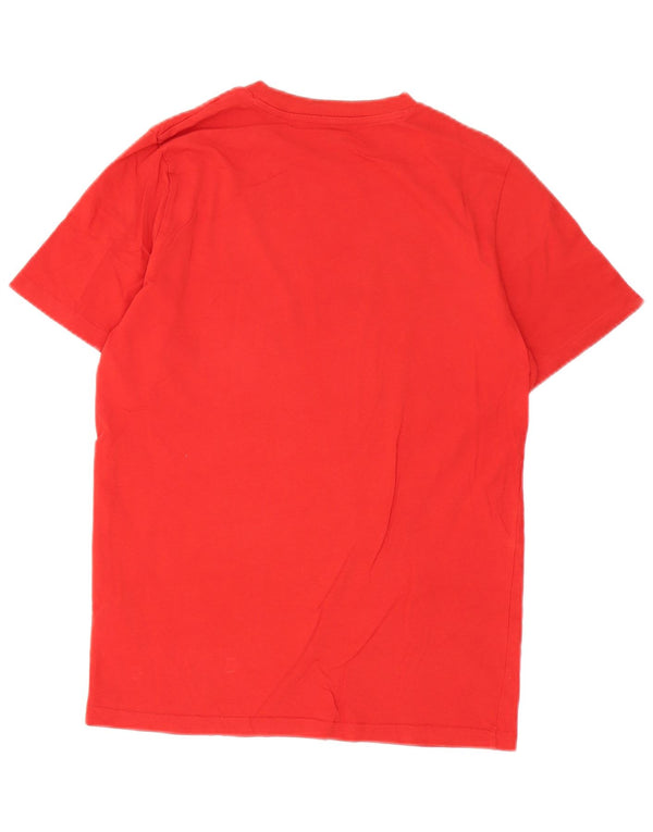 Męski T-shirt z grafiką Puma, mały, czerwony, bawełniany