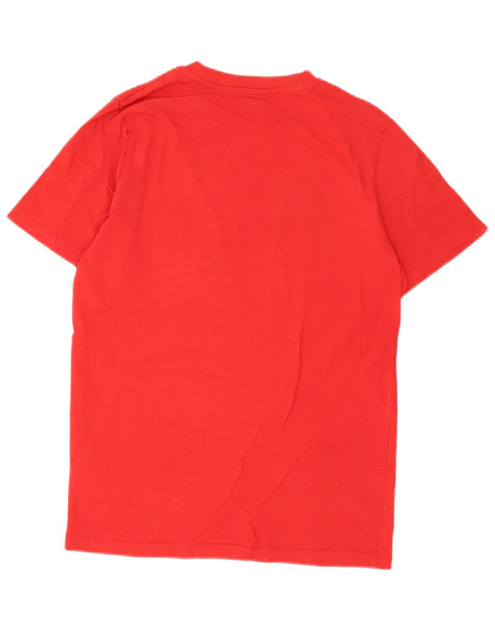 Męski T-shirt z grafiką Puma, mały, czerwony, bawełniany