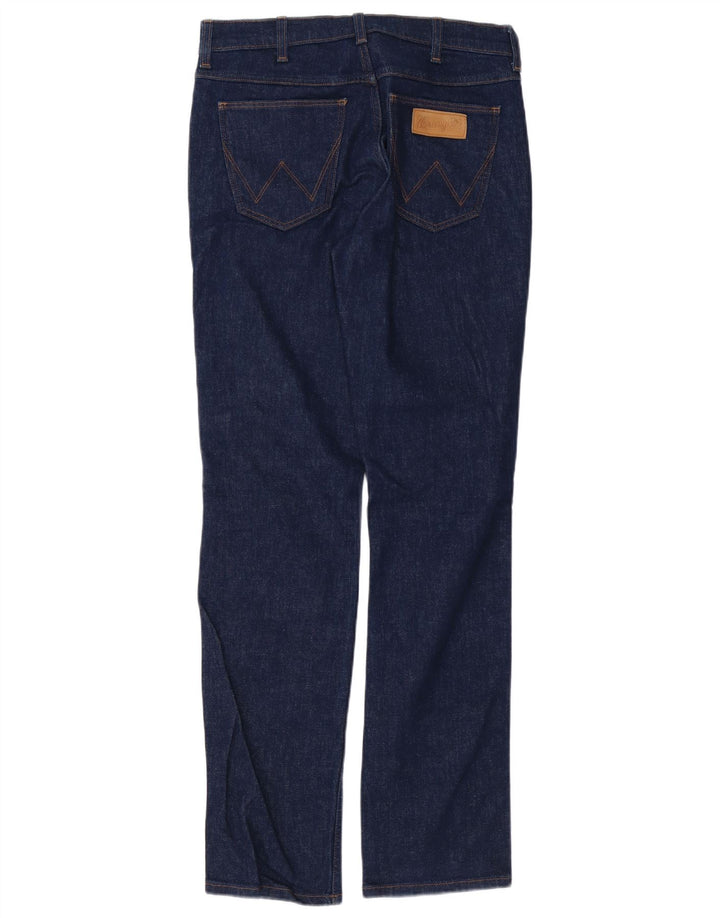 Wrangler Męskie Greensboro Straight Jeans W30 L34 Granatowa bawełna