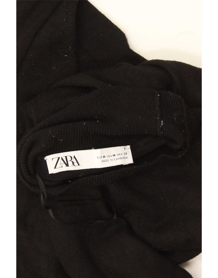 Sweter damski Zara z golfem UK 12, średni czarny