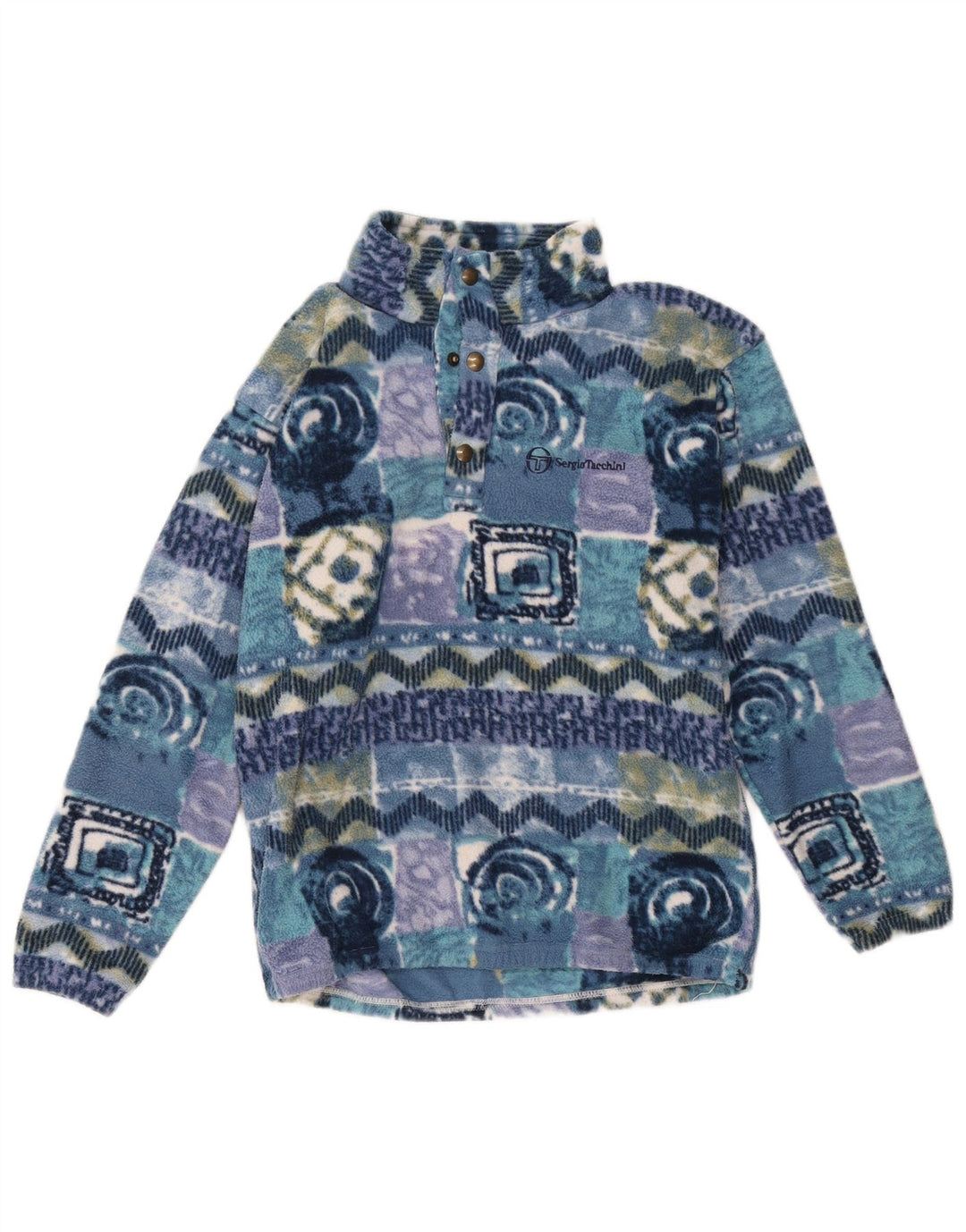 Chłopięcy sweter polarowy Sergio Tacchini 10-11 lat, wielokolorowy, retro