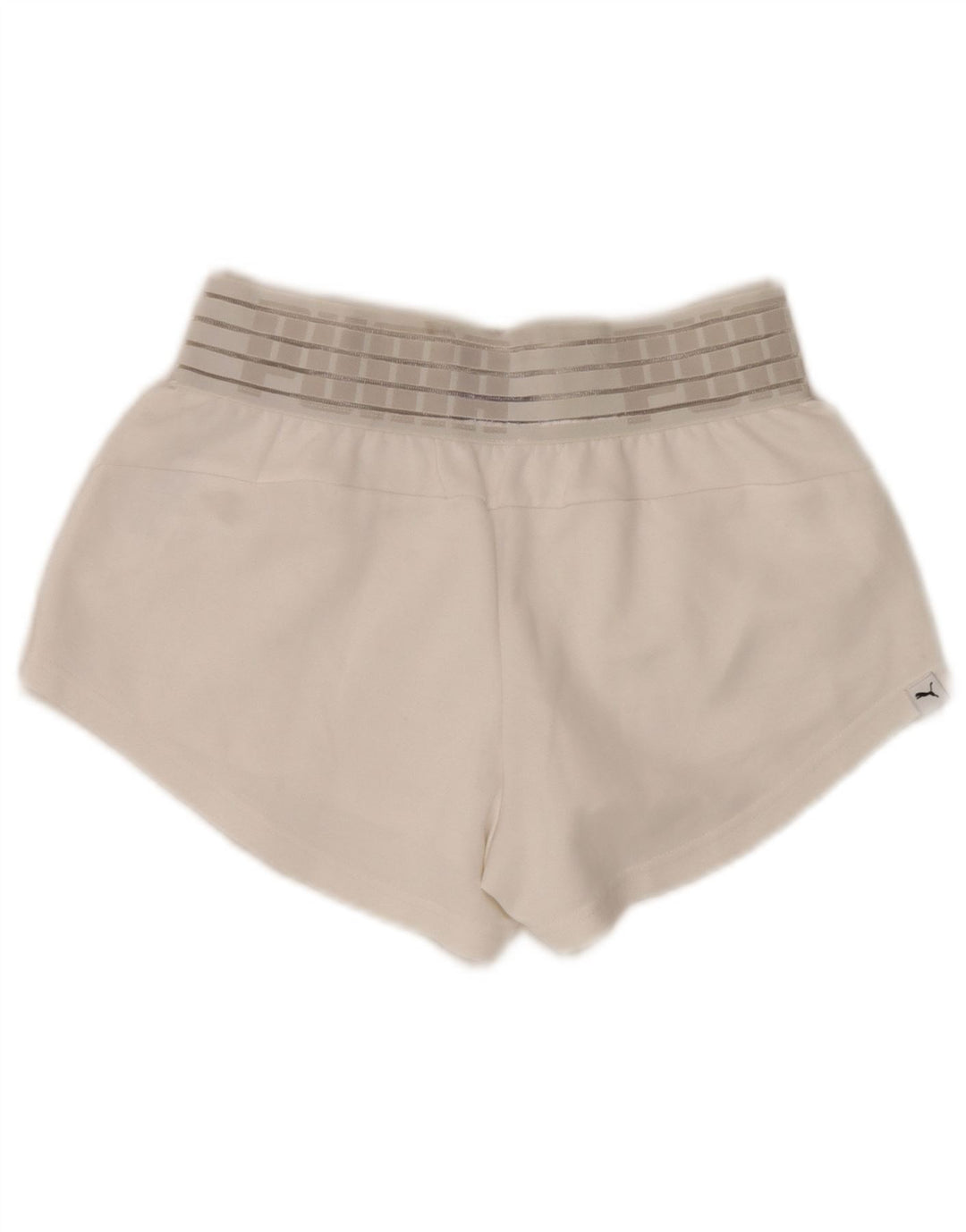 Damskie spodenki sportowe Puma Graphic UK 8, małe, białe, poliestrowe
