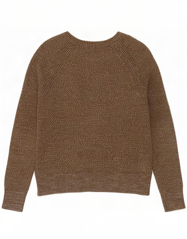 Damski sweter Gap z dekoltem w łódkę, UK 14, duży, khaki, nakrapiany