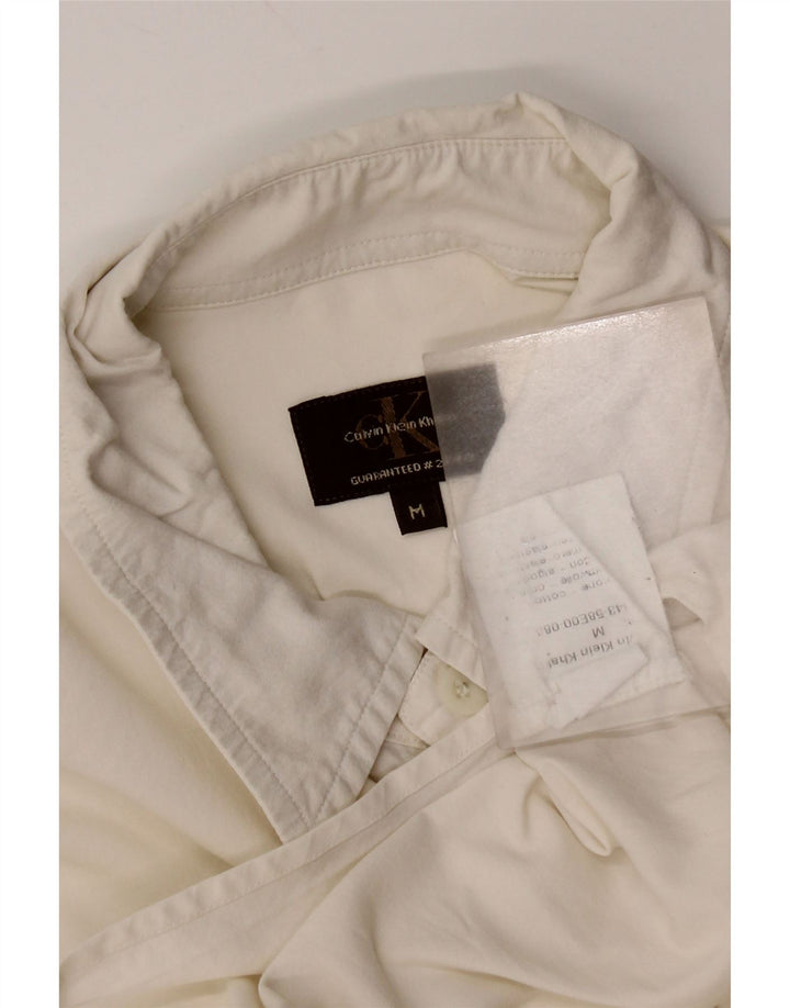Koszula męska Calvin Klein, średnia biała bawełna