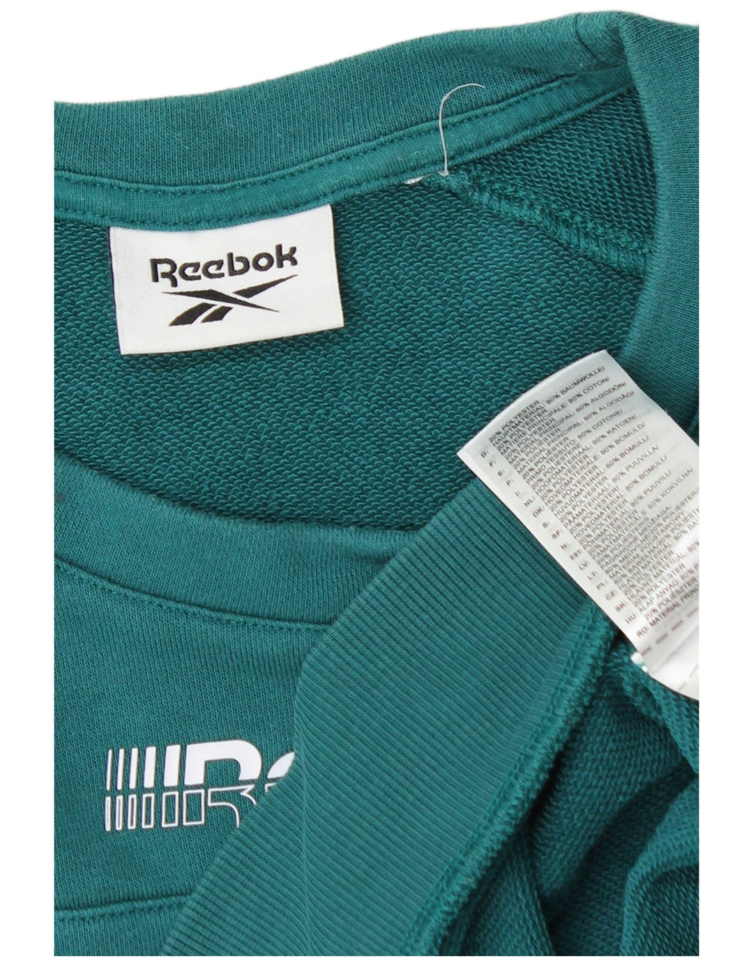 Męska bluza Reebok z grafiką, bawełniana, w kolorze średniej zieleni