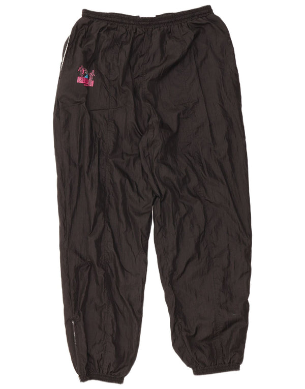 Męskie spodnie dresowe w stylu vintage Joggers UK 44/46, duży czarny poliamid