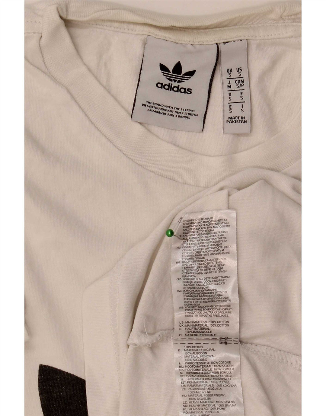 Męska koszulka z grafiką Adidas, mała, biała, bawełniana