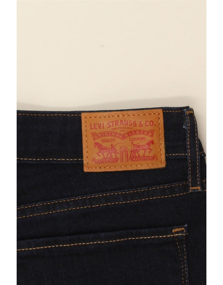 Damskie dżinsy Levi's 714 Straight W29 L31 Granatowa bawełna
