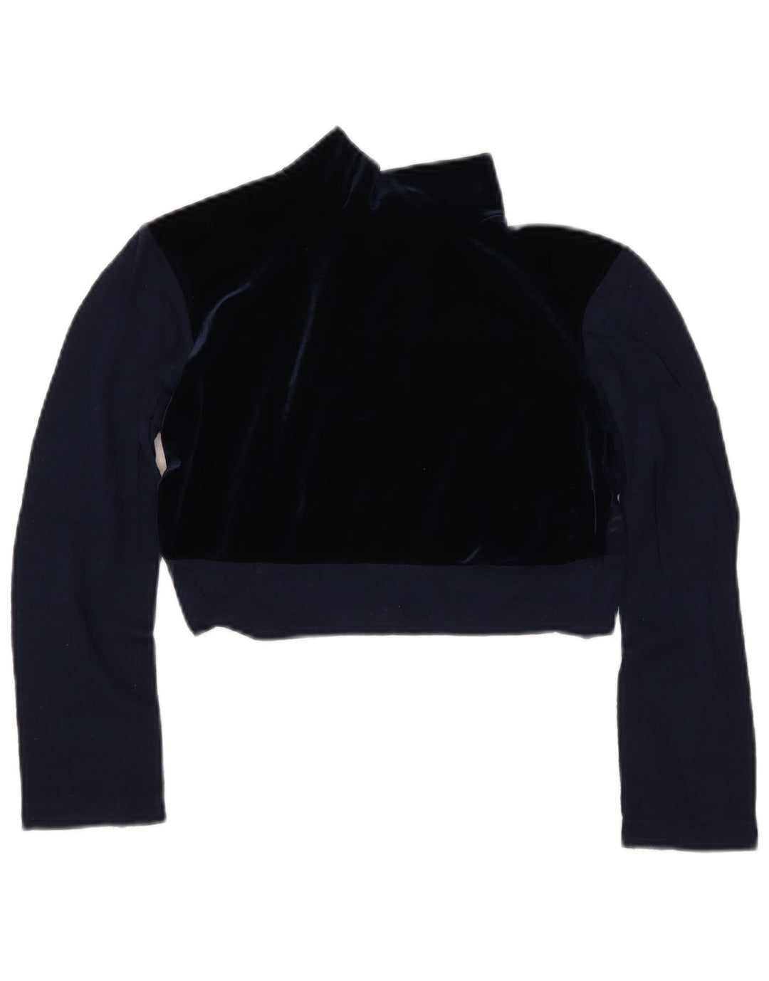 Damska prześwitująca bluzka w stylu vintage IT 44 Średni granatowy wełniany