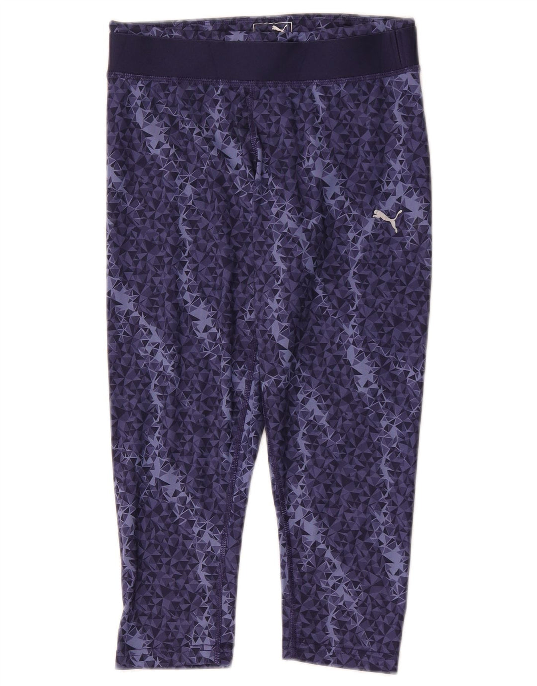Damskie legginsy Capri Puma UK 10 Małe, granatowe, geometryczne, z poliestru