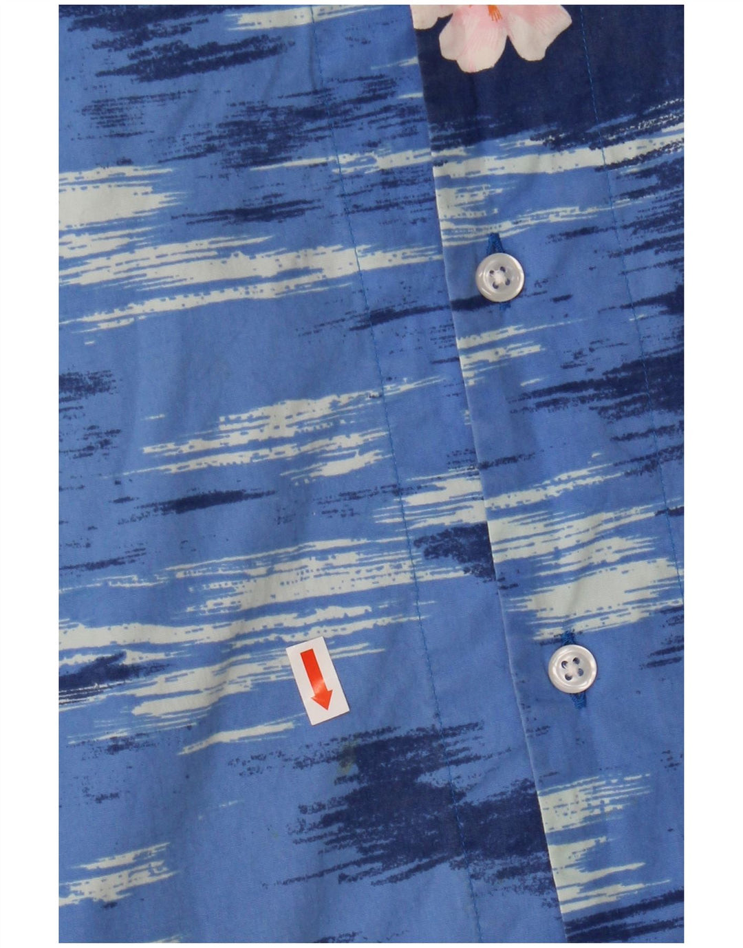 J. CREW Męska koszula z krótkim rękawem Flex, średnioniebieska, bawełniana w kwiaty