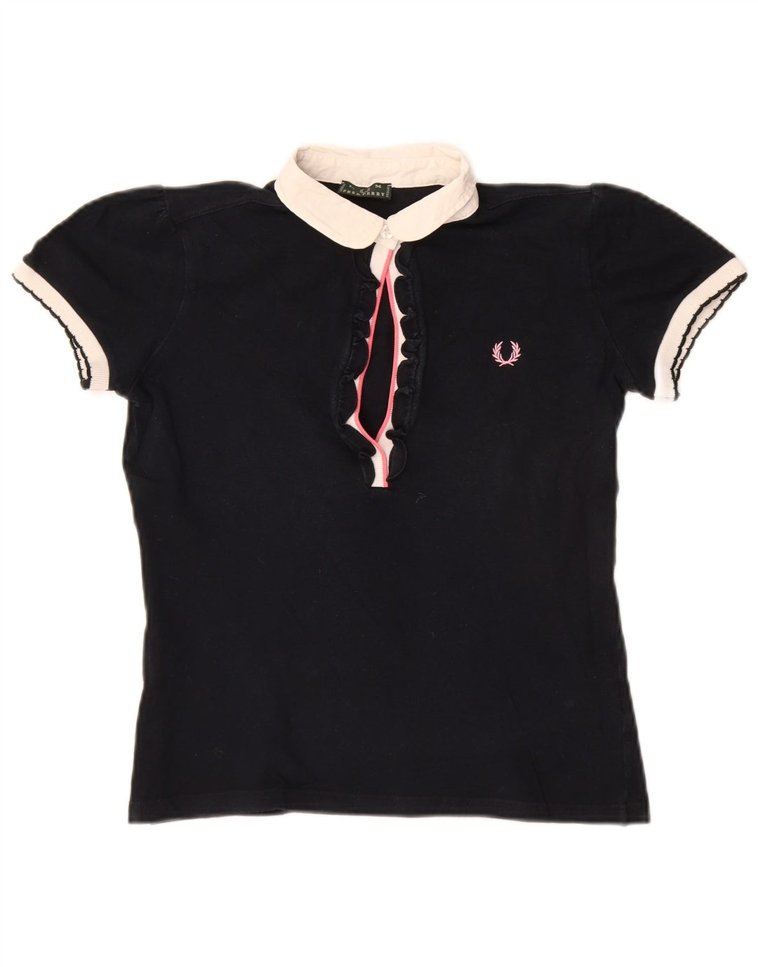 Damska koszulka polo do rugby Fred Perry Crop UK 12, średnia, granatowa, bawełniana