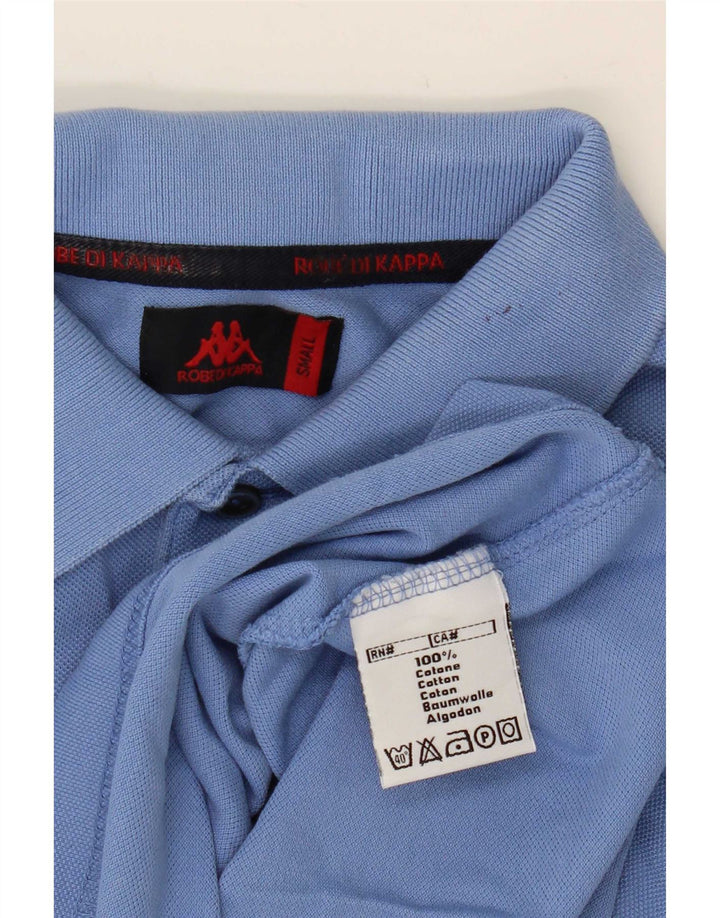 Męska koszulka polo Kappa, mała, niebieska, bawełniana