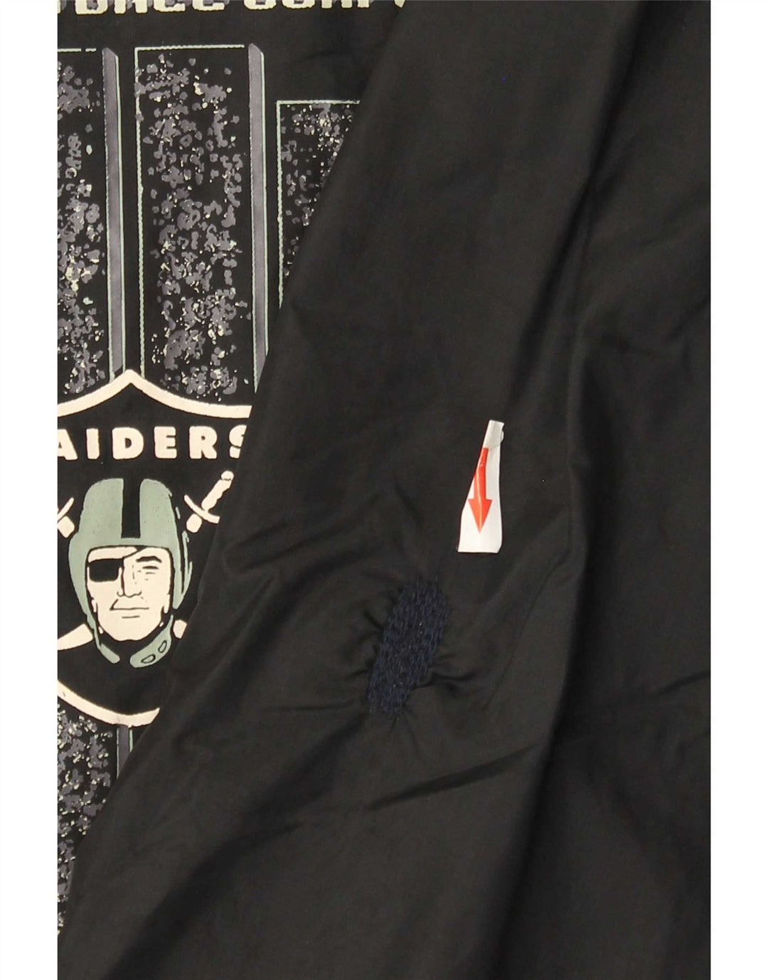 Męska kurtka przeciwdeszczowa NFL Raiders Graphic UK 42 XL, czarny nylon