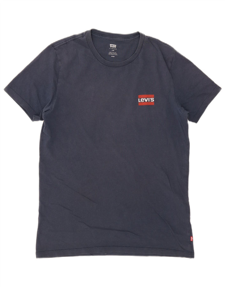 Męski T-shirt Levi's Slim Fit Top, średni, granatowy, bawełniany