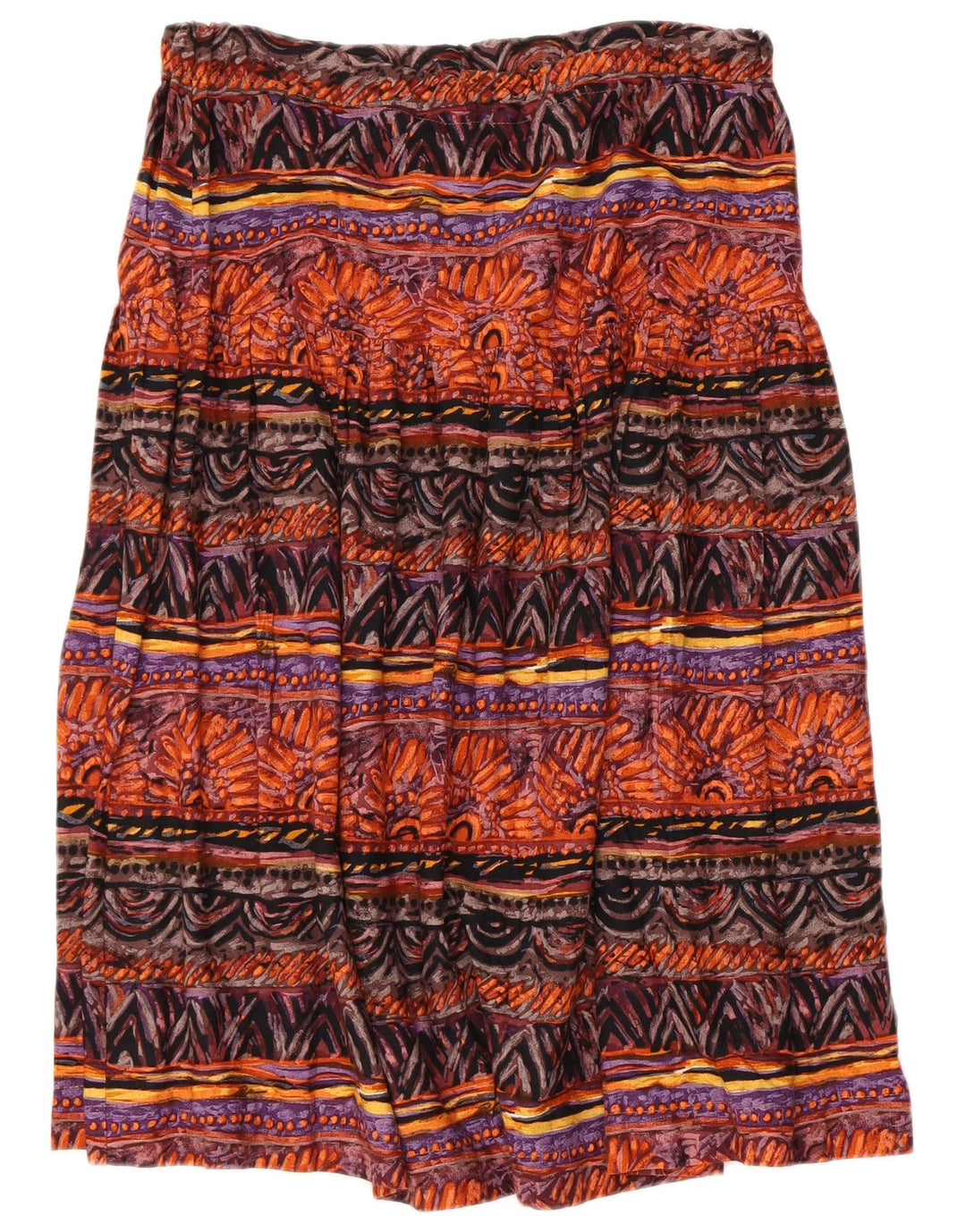 VINTAGE damska rozkloszowana spódnica w abstrakcyjny wzór IT 46 duża W36 wielokolorowa