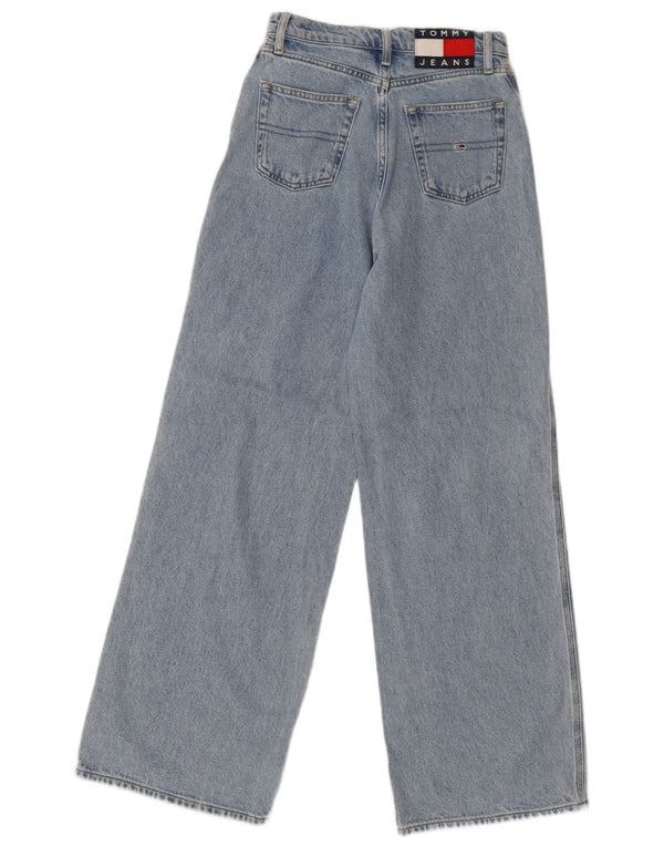 Damskie dżinsy Tommy Hilfiger z szeroką nogawką i wysokim stanem W24 L30 Niebieska bawełna