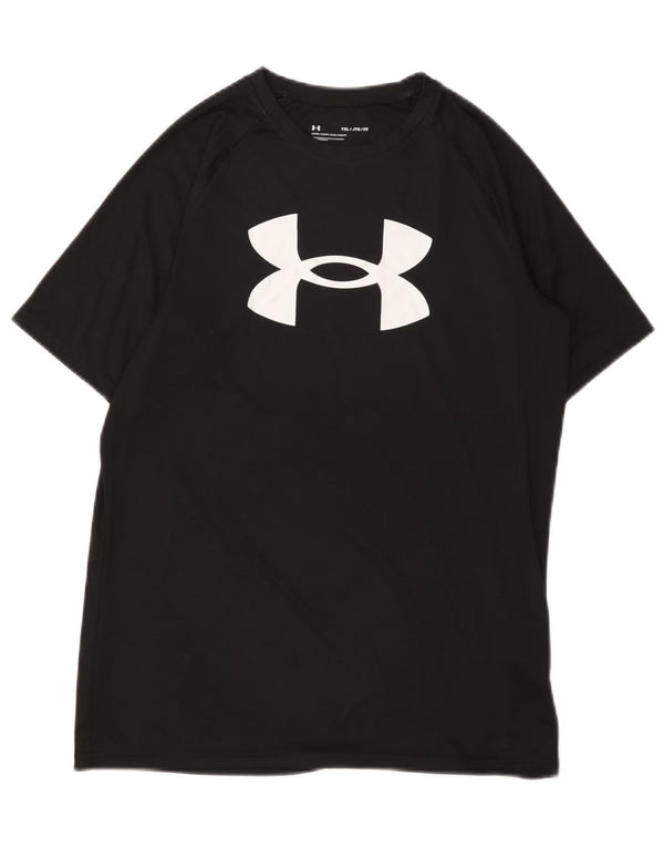 Chłopięcy T-shirt o luźnym kroju Under Armour z grafiką, rozmiar 13-14 lat, XL, czarny