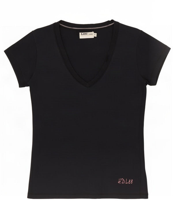 T-shirt damski Lee Top UK 8 Small, czarny, bawełniany