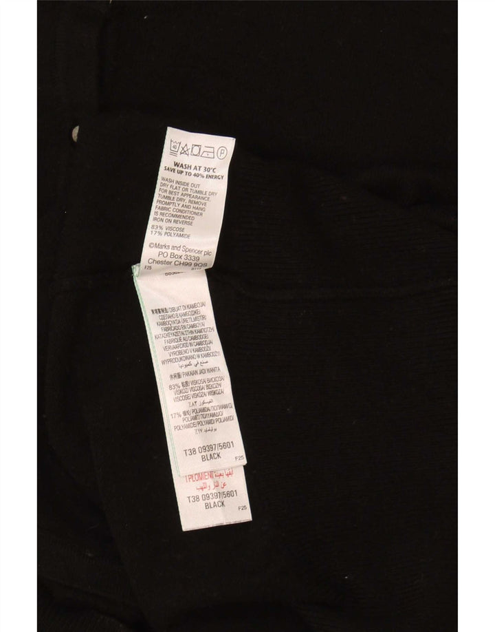 Marks & Spencer Damski sweter kardigan UK 16, duża, czarna wiskoza