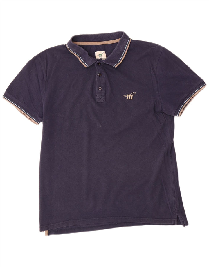 Męska koszulka polo Henry Cottons, średnia, granatowa, bawełniana