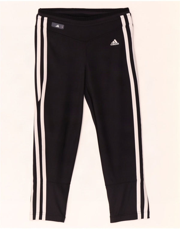Legginsy Adidas Damskie Climacool Capri UK 10 Małe Czarne Poliamidowe