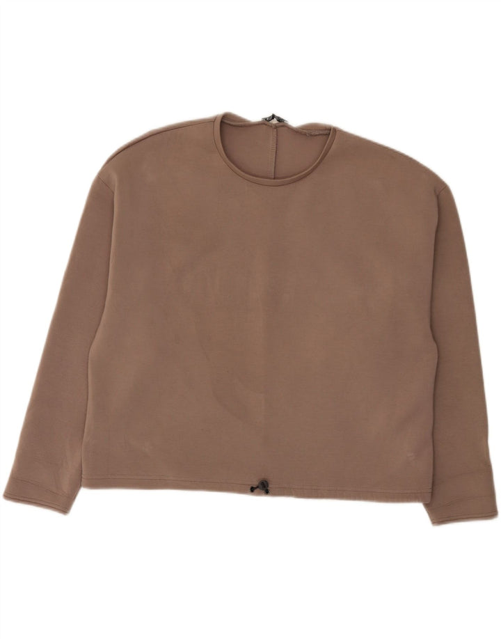 Damski sweter Zara UK 16, duży, brązowy, wiskoza