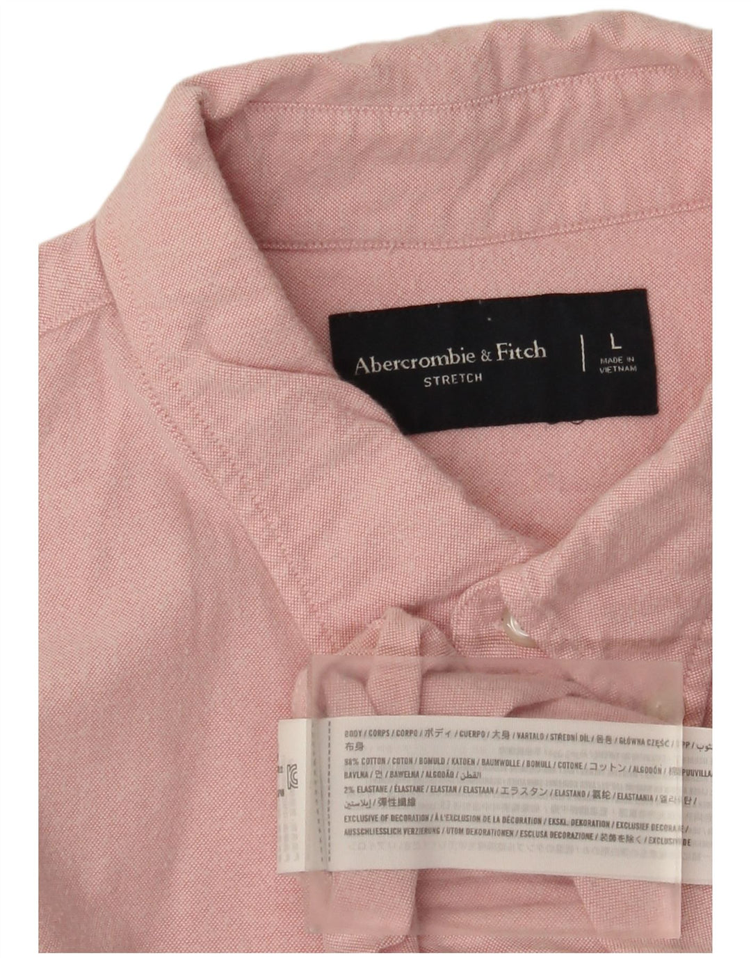 Koszula męska Abercrombie & Fitch, duża, różowa, bawełniana