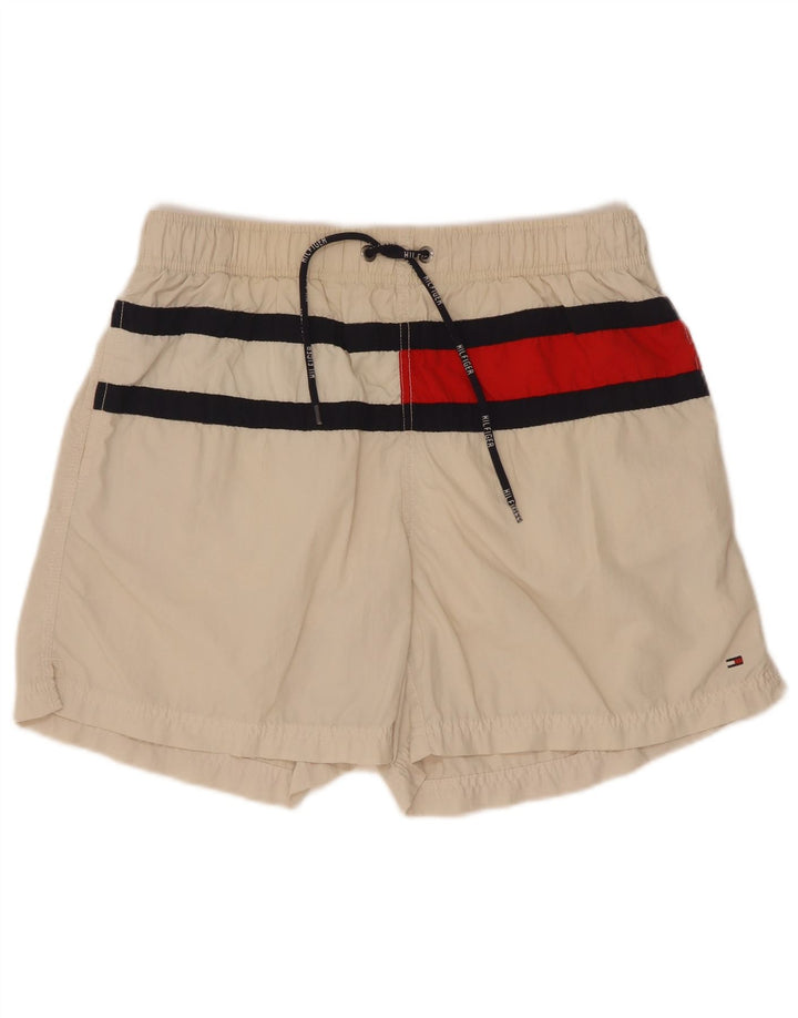 Męskie spodenki kąpielowe Tommy Hilfiger, mały beżowy poliester z blokami kolorów