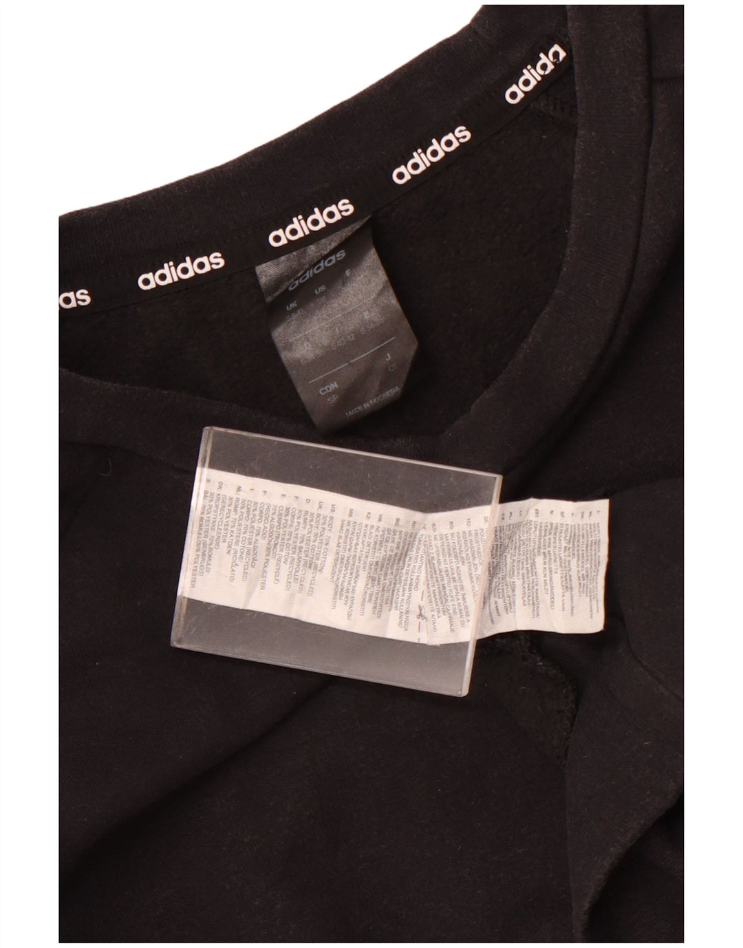 Damska bluza ADIDAS Sweter UK 8/10 Mała czarna bawełna