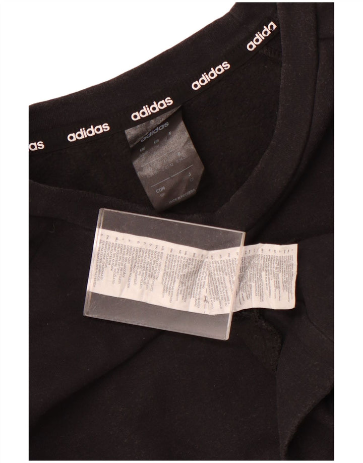 Damska bluza ADIDAS Sweter UK 8/10 Mała czarna bawełna