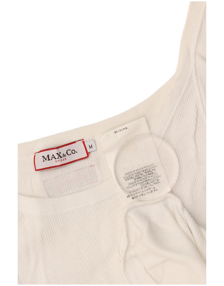 Damski top na ramiączkach Max & Co. UK 12, średni, biały, bawełniany