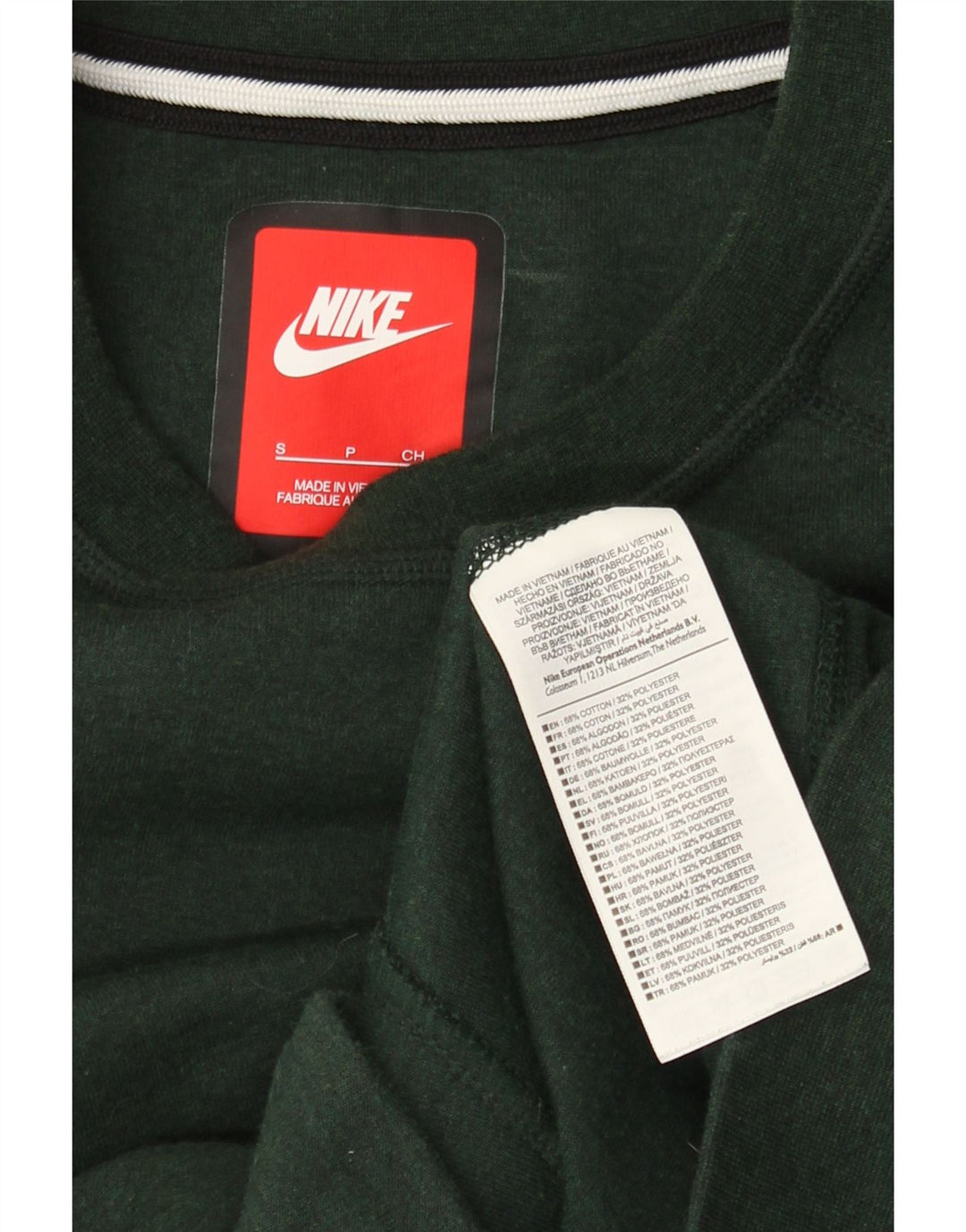 Męski sweter NIKE, mały, zielony, bawełniany