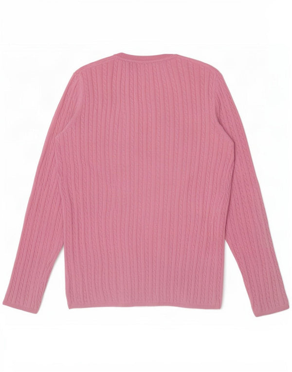 Męski sweter Tommy Hilfiger z dekoltem w łódkę, średnioróżowy, bawełniany