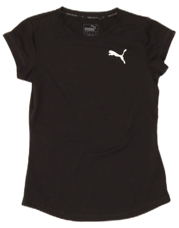 T-shirt dziewczęcy Puma 11-12 lat, czarny poliester
