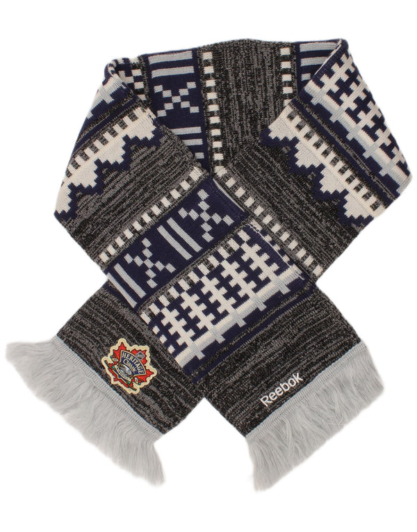 Męski szalik prostokątny Reebok NHL, jeden rozmiar, szary Fair Isle Sports