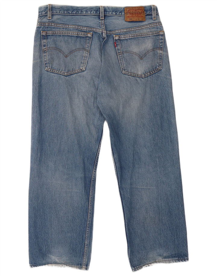 LEVI'S Mens 501 Straight Jeans W38 L26 Blue Cotton